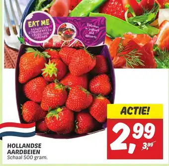 Dekamarkt HOLLANDSE AARDBEIEN Schaal 500 gram. aanbieding