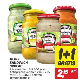 Dekamarkt HEINZ SANDWICH SPREAD 300g aanbieding