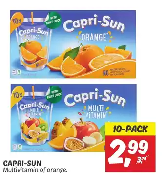 Dekamarkt CAPRI-SUN Multivitamin of orange.  10-PACK aanbieding