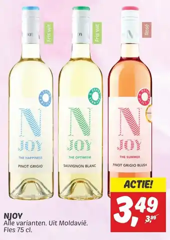 Dekamarkt NJOY Alle varianten. Uit Moldavië. Fles 75 cl. aanbieding