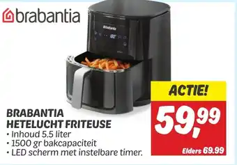 Dekamarkt BRABANTIA HETELUCHT FRITEUSE Inhoud 5.5 liter •1500 gr bakcapaciteit aanbieding