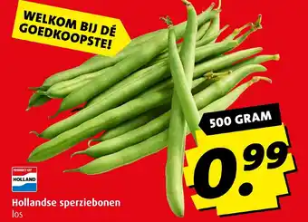 Boni Hollandse sperziebonen 500g aanbieding