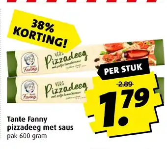 Boni Tante Fanny pizzadeeg met saus pak 600 gram aanbieding