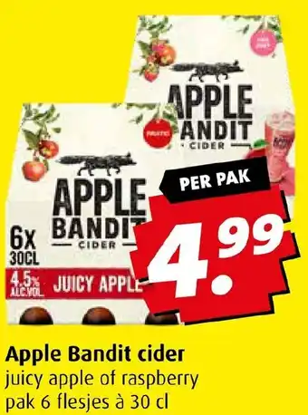 Boni Apple Bandit cider juicy apple of raspberry pak 6 flesjes à 30 cl aanbieding