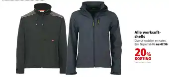 Welkoop Alle werksoftshells aanbieding