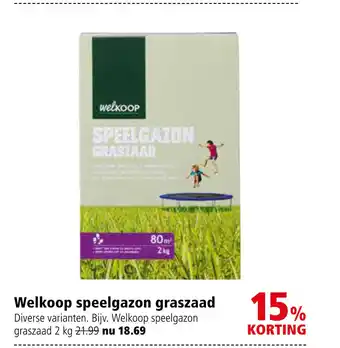 Welkoop Welkoop speelgazon graszaad 2 kg aanbieding