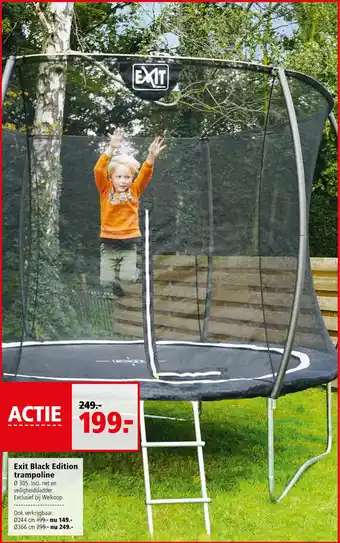 Welkoop Exit Black Edition trampoline aanbieding