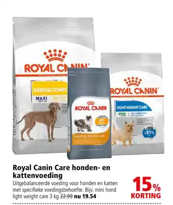 Welkoop Royal Canin Care honden- en kattenvoeding aanbieding