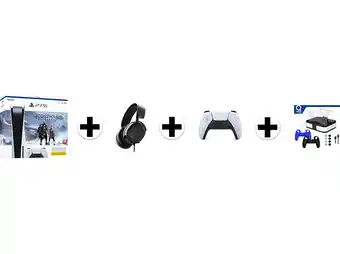 MediaMarkt Sony playstation 5 disk edition + god of war: ragnarok (download-code) arctis 3 headset (zwart) extra controller qware dual c aanbieding