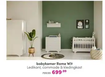 Baby & Tiener Babykamer rome wit aanbieding