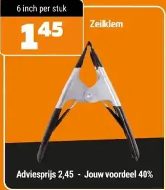 De voordeelmarkt Zeilklem 6 inch per stuk aanbieding