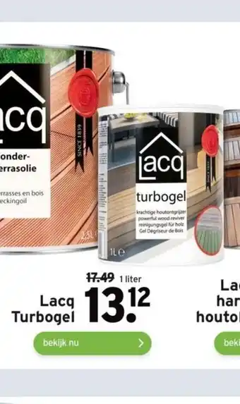 GAMMA Lacq Turbogel 1 liter aanbieding