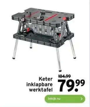 GAMMA Keter inklapbare werktafel aanbieding