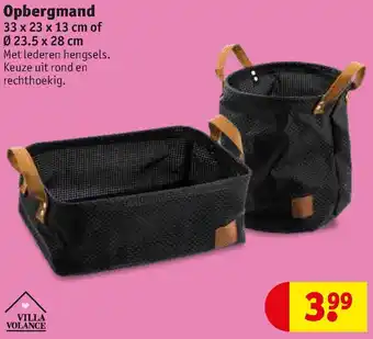 Kruidvat Villa Volance Opbergmand 23.5*28 cm of 33*23*13 cm aanbieding