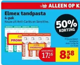 Kruidvat Elmex tandpasta 4-pak aanbieding