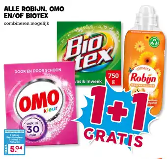 Boon`s Markt Alle robijn. omo en/of biotex aanbieding