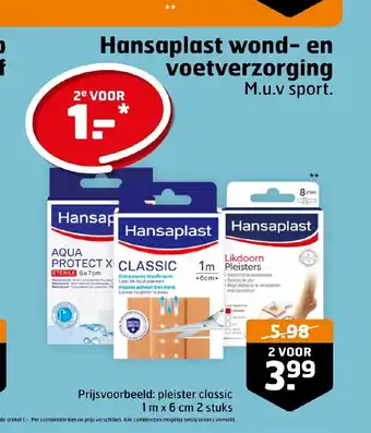 Trekpleister Hansaplast wond- en voetverzorging aanbieding