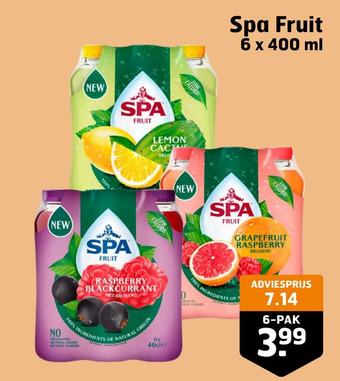 Trekpleister Spa fruit aanbieding