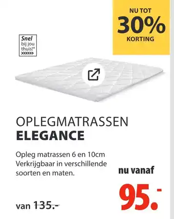 Lion Beddenshop Oplegmatrassen elegance aanbieding