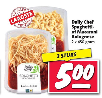 Nettorama Daily chef spaghetti- of macaroni bolognese aanbieding