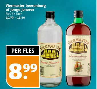 Poiesz Viermaster beerenburg of jonge jenever aanbieding