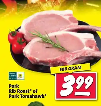 Nettorama Pork rib roast* of pork tomahawk* aanbieding