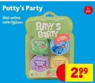 Kruidvat 3+ putty's party aanbieding