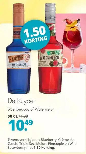 Mitra De kuyper blue curacao of watermelon aanbieding