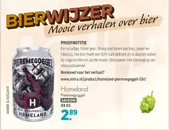 Mitra Homeland pieremegoggel aanbieding