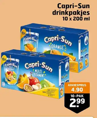 Trekpleister Capri-Sun drinkpakjes 10 x 200ml aanbieding