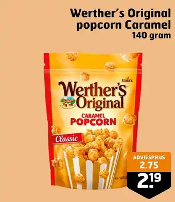 Trekpleister Werther's Original popcorn Caramel 140 gram aanbieding