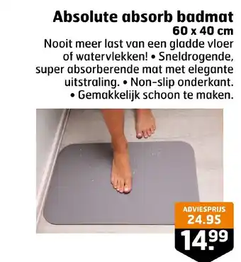 Trekpleister Absolute absorb badmat 60 x 40 cm aanbieding