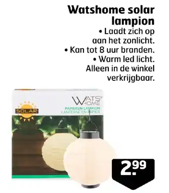 Trekpleister Watshome solar lampion aanbieding