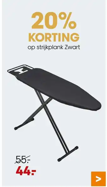 Kwantum strijkplank Zwart aanbieding