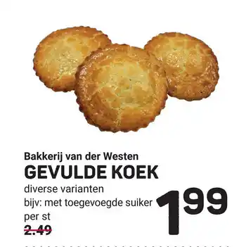 Ekoplaza Bakkerij van der Westen GEVULDE KOEK aanbieding