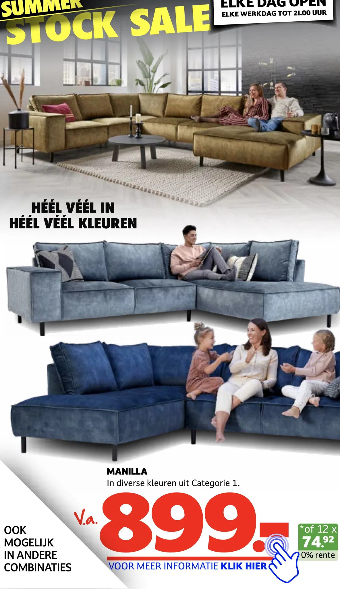 Manilla aanbieding bij Seats and Sofas