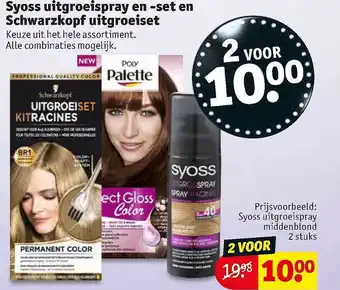 Kruidvat Syoss Uitgroeispray En -set En Schwarzkopf Uitgroeiset aanbieding