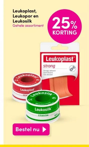 DA Leukoplast, Leukopor en Leukosilk Gehele assortiment aanbieding