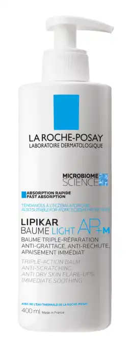 De Online Drogist La roche-posay lipikar baume light ap+m - voor een droge en eczeem-gevoelige huid 400ml aanbieding