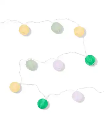 HEMA Hema solar lampionslinger 5.5m met 10 gekleurd led licht aanbieding