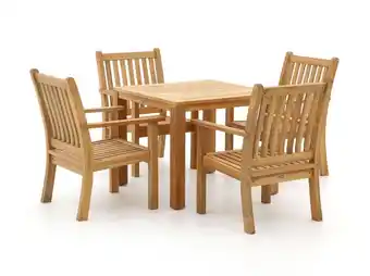 Kees Smit Sunyard oxford 90cm dining tuinset 5-delig - laagste prijsgarantie! aanbieding