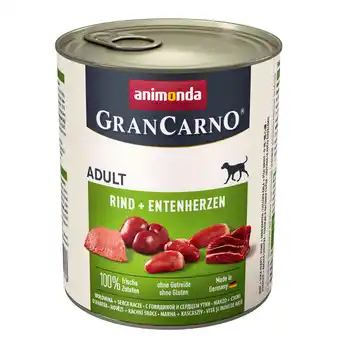 Zooplus 12x800g original adult rund & eendenhart animonda grancarno hondenvoer aanbieding