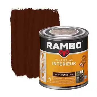 Praxis Rambo pantserlak interieur transparant zijdeglans 0776 warmwengé 0,25l aanbieding