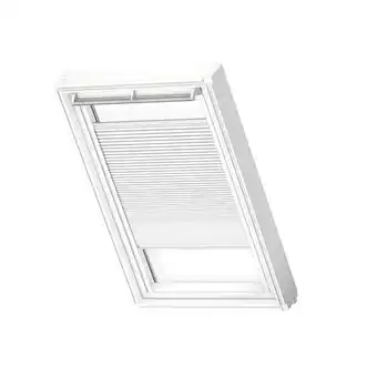 Praxis Velux manueel verduisterend plisségordijn fhc mk04 1045swl wit white line aanbieding