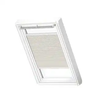 Praxis Velux manueel verduisterend plisségordijn fhc s06 1172swl lichtgrijs white line aanbieding