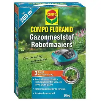 Praxis Compo gazonmeststof robotmaaiers floranid (200 m²) 6kg aanbieding