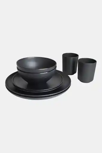 Bever Bo-camp industrial servies orville 100% melamine 16-delig zwart aanbieding