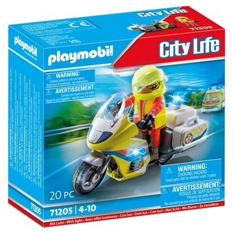 Top1Toys Playmobil 71205 noodmotorfiets met zwaailicht aanbieding