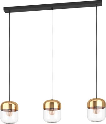 Bol.com Eglo maryvilla hanglamp - e27 - 87 cm - goud/zwart aanbieding
