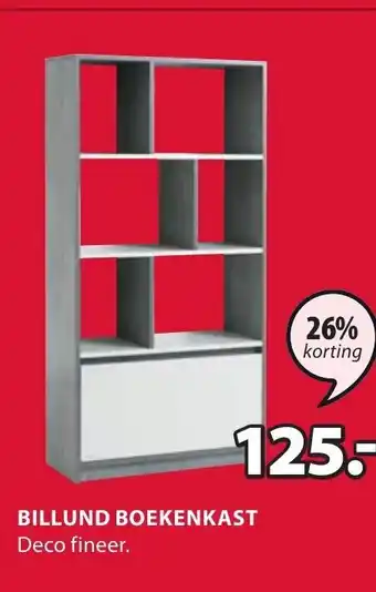 Jysk BILLUND BOEKENKAST Deco fineer. aanbieding